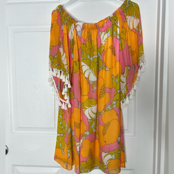 Trina Turk Floral Print Mini Vacation Dress Sz S - Picture 9 of 10